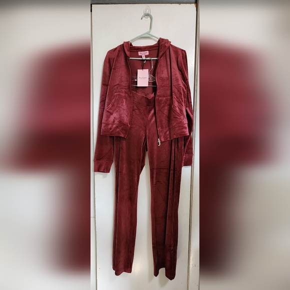 Juicy Couture Pink Velour Tracksuit L - Picture 7 of 8